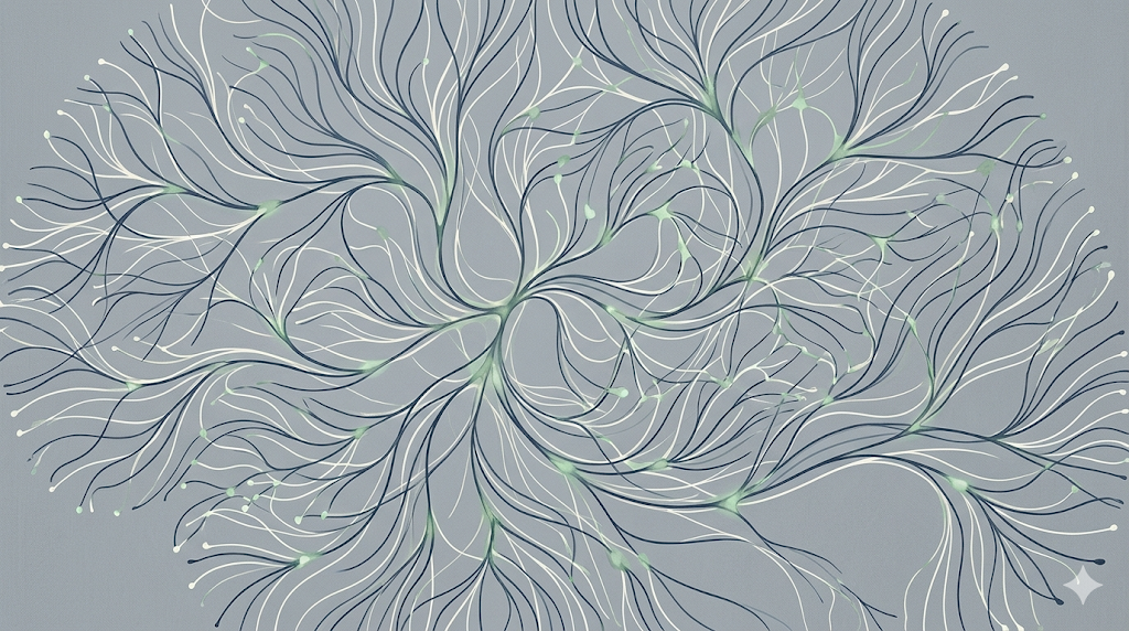Abstract neural network visualization — Elura neuroscience