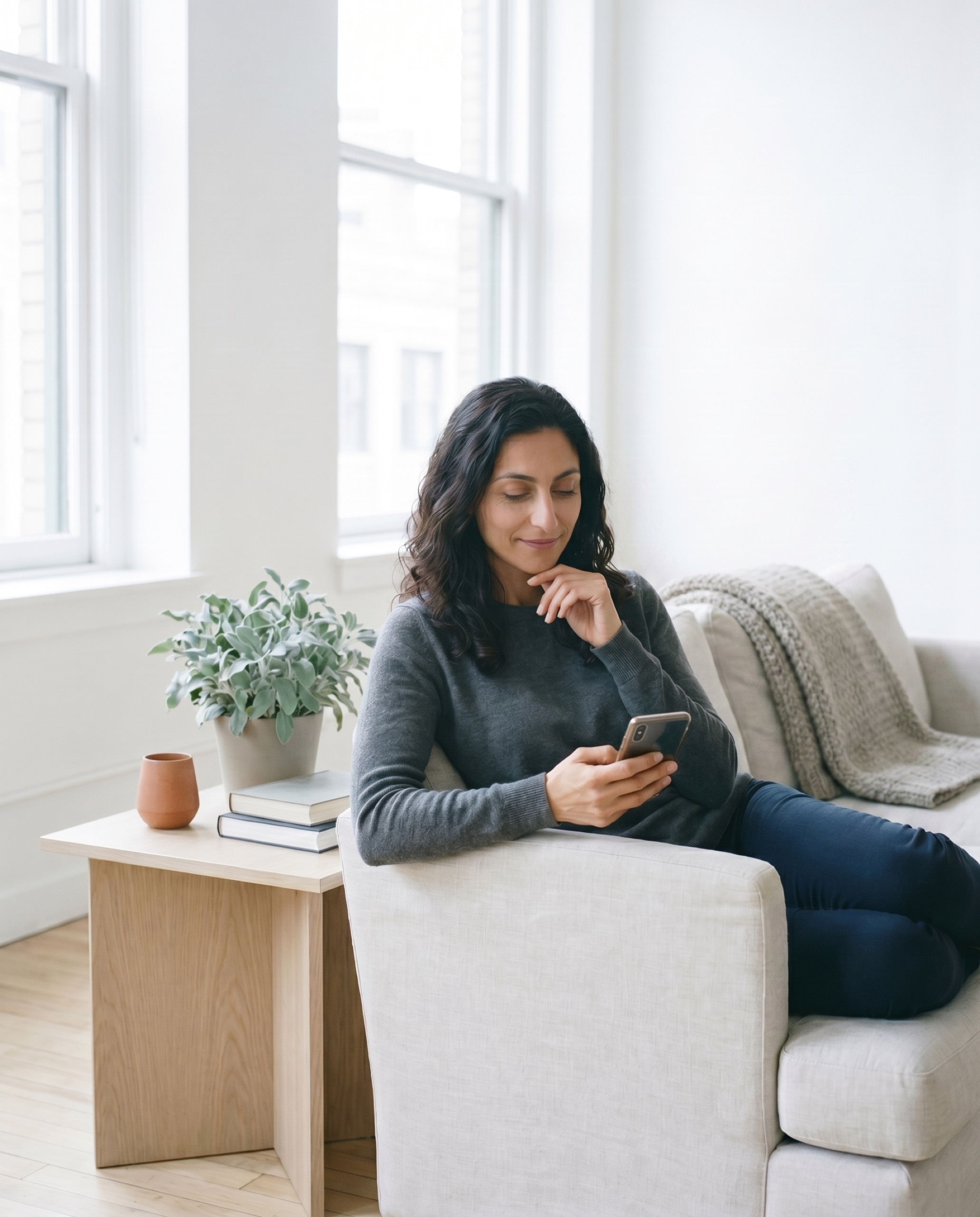 Elura — woman reviewing her Vitality Assessment results on her phone